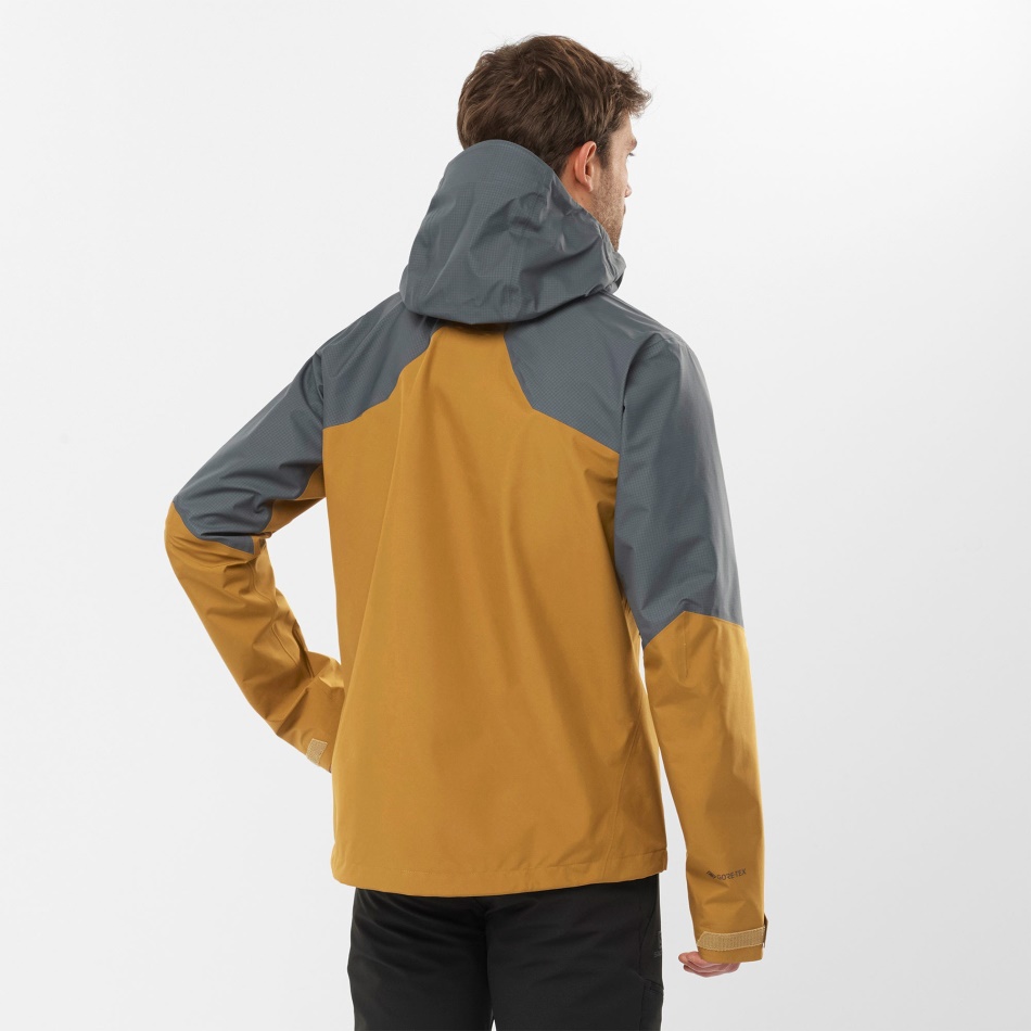 Men's Shell Jacket Outline Gore-Tex Hybrid Ebony-Bronze Brown - Image 4