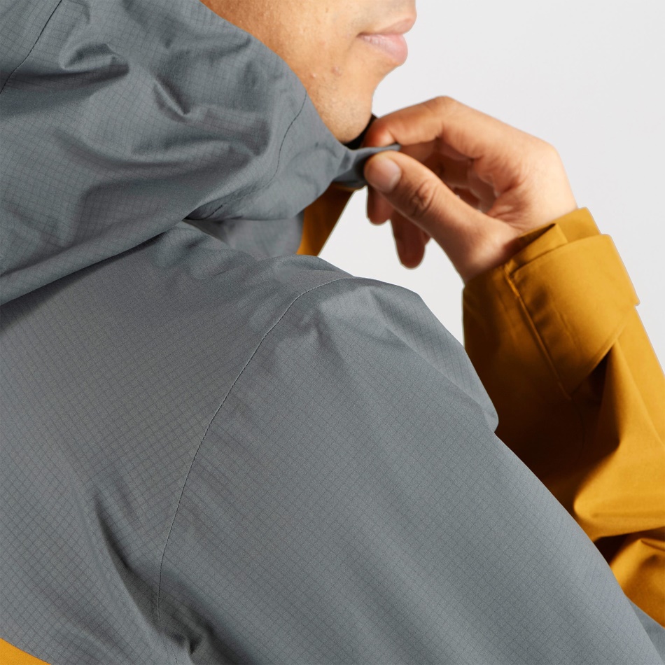 Men's Shell Jacket Outline Gore-Tex Hybrid Ebony-Bronze Brown - Image 5