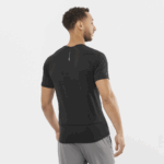 Men's Short Sleeve T-Shirt Cross Run Deep Black - Image 2
