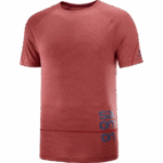Men's Short Sleeve T-Shirt Cross Run Graphic Cabernet-Dark Denim-Heather - Image 4