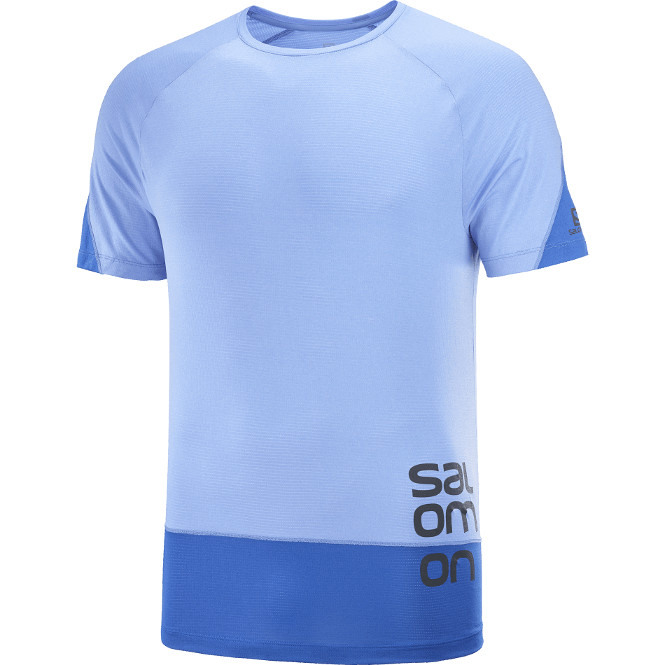 Men's Short Sleeve T-Shirt Cross Run Graphic Provence-Nautical Blue - Image 4