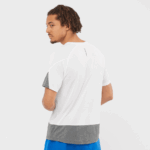 Men's Short Sleeve T-Shirt Cross Run White-Black-Heather - Image 2