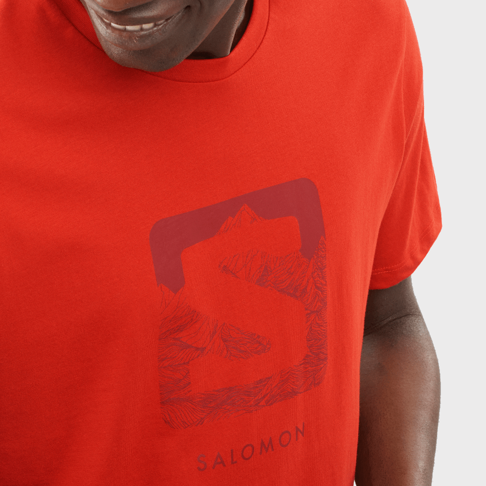 Men's Short Sleeve T-Shirt Outlife Logo Aura Orange - Image 3