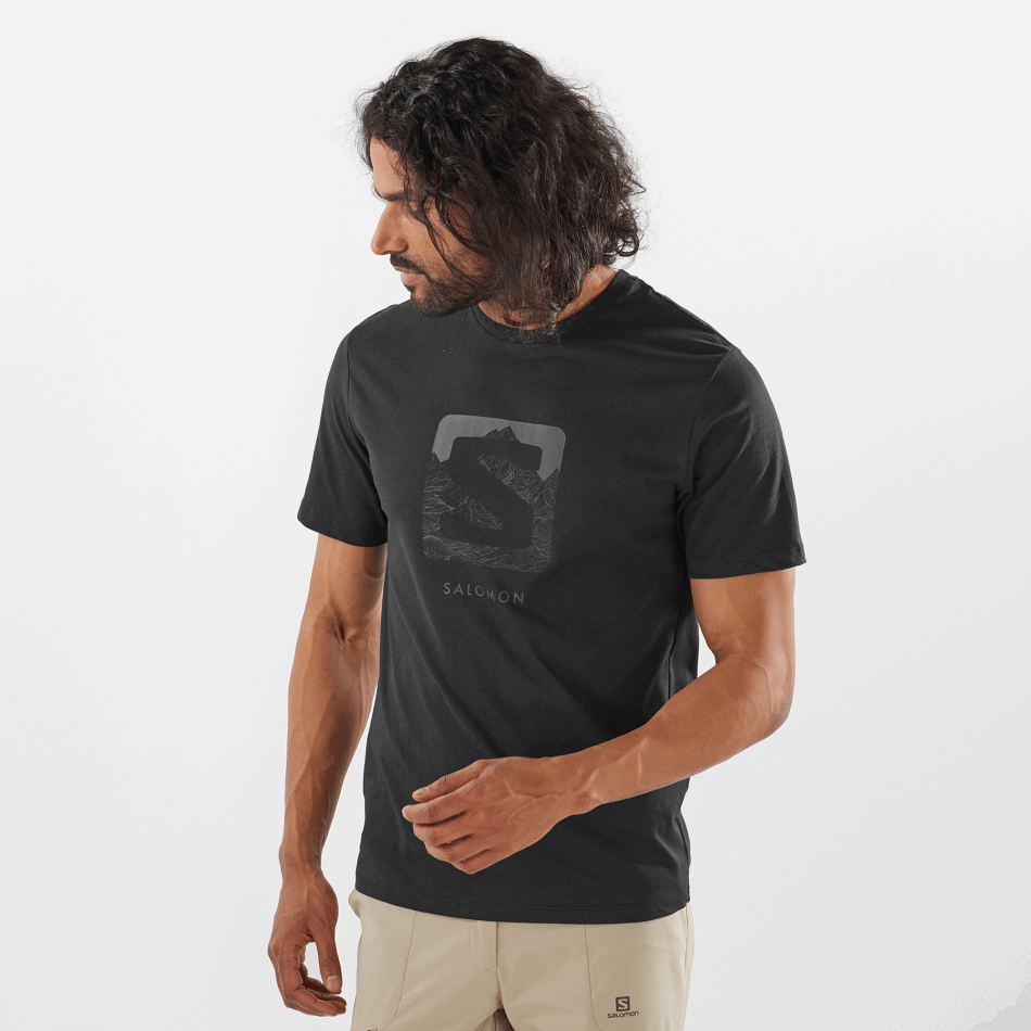 mens_short_sleeve_t_shirt_outlife_logo_black.png Men's Short Sleeve T-Shirt Outlife Logo Black - Image 1