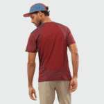 Men's Short Sleeve T-Shirt Outline Cabernet-Mood Indigo - Image 2