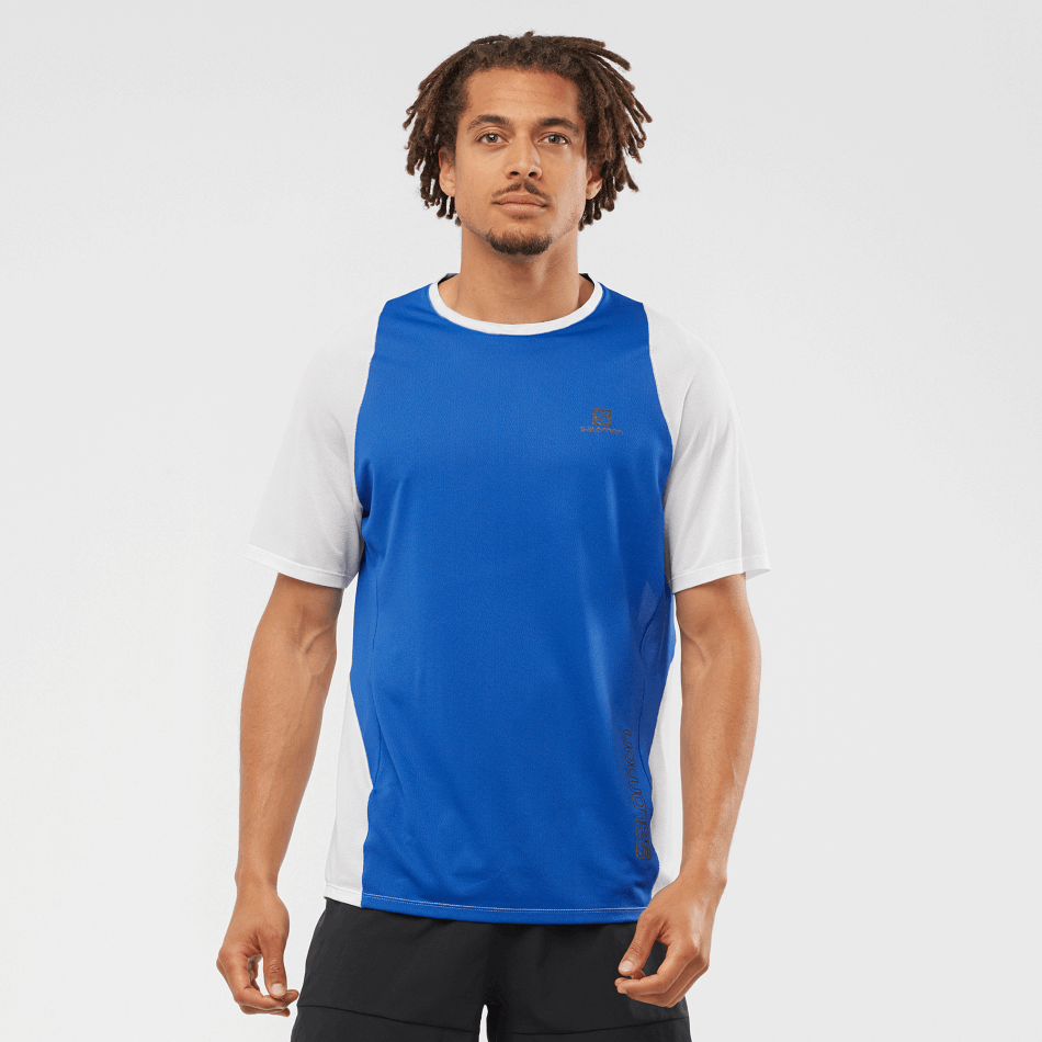 Men's Short Sleeve T-Shirt Sense Aero Nautical Blue-White - Image 1