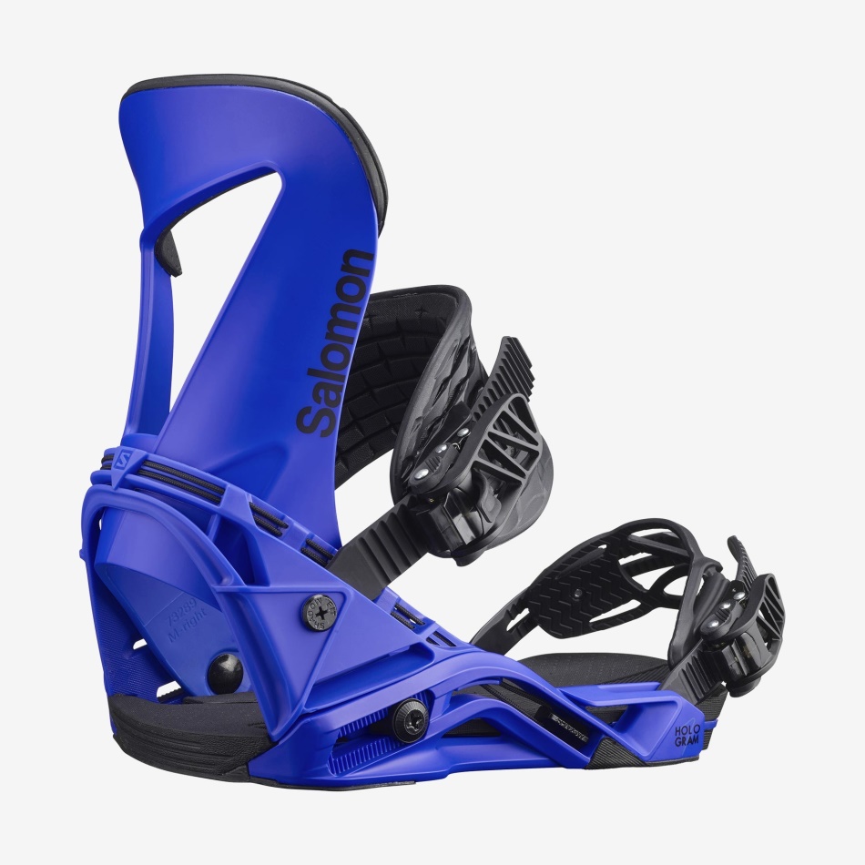 mens_snowboard_bindings_hologram_blue.jpg Men's Snowboard Bindings Hologram Blue - Image 1