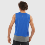 Men's Tank Cross Run Nautical Blue-Black-Heather - Image 2