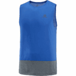 Men's Tank Cross Run Nautical Blue-Black-Heather - Image 4