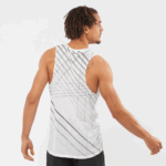 Men's Tank Sense Aero Singlet White-Black - Image 2