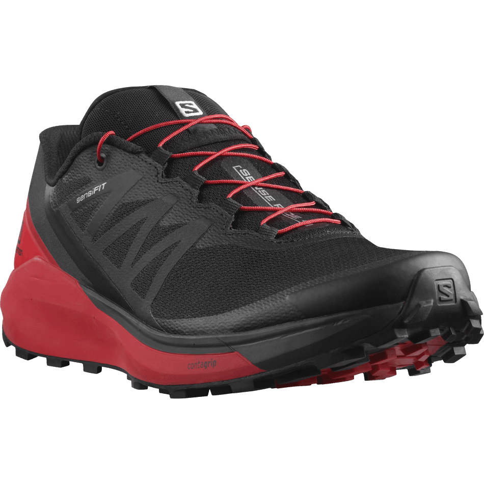 Men's Trail Running Shoes Sense Ride 4 Black-Goji Berry-Phantom - Image 2