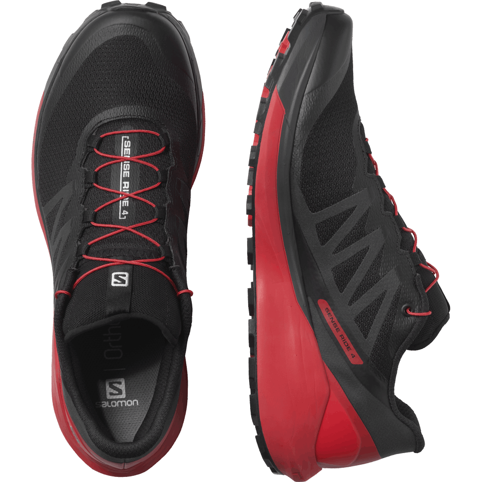 Men's Trail Running Shoes Sense Ride 4 Black-Goji Berry-Phantom - Image 6