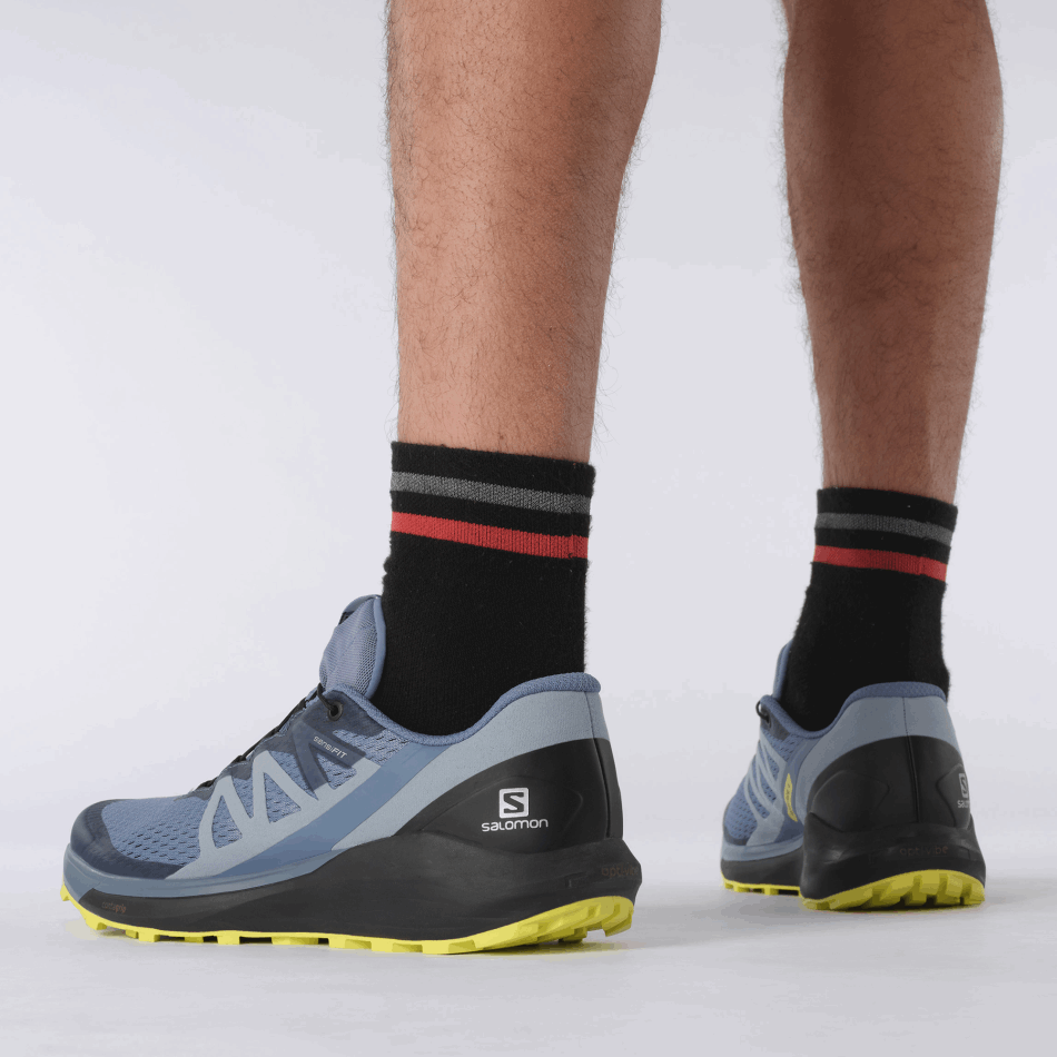 Men's Trail Running Shoes Sense Ride 4 Blue-Black-Evening Primrose - Image 8