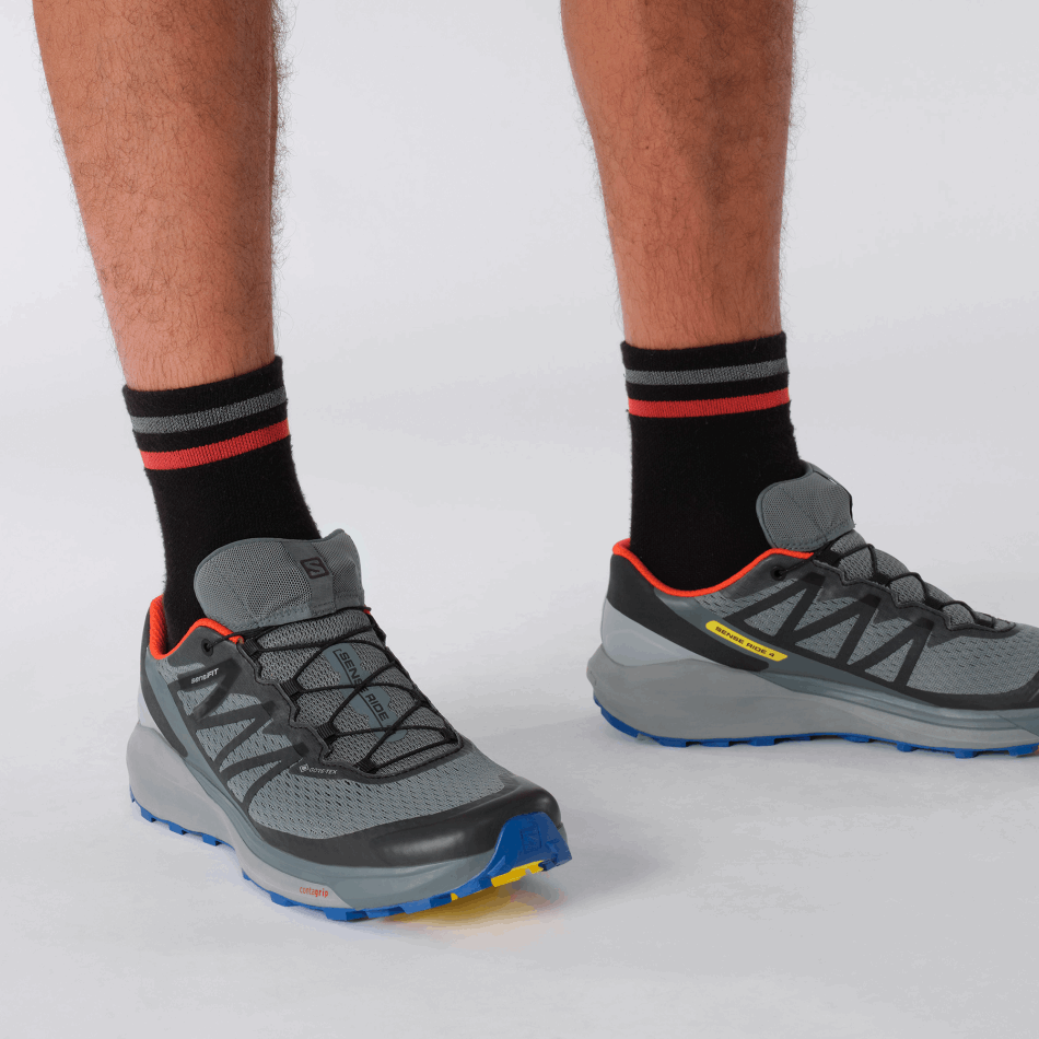 Men's Trail Running Shoes Sense Ride 4 Gore-Tex Invisible Fit Quarry-Tomato - Image 7