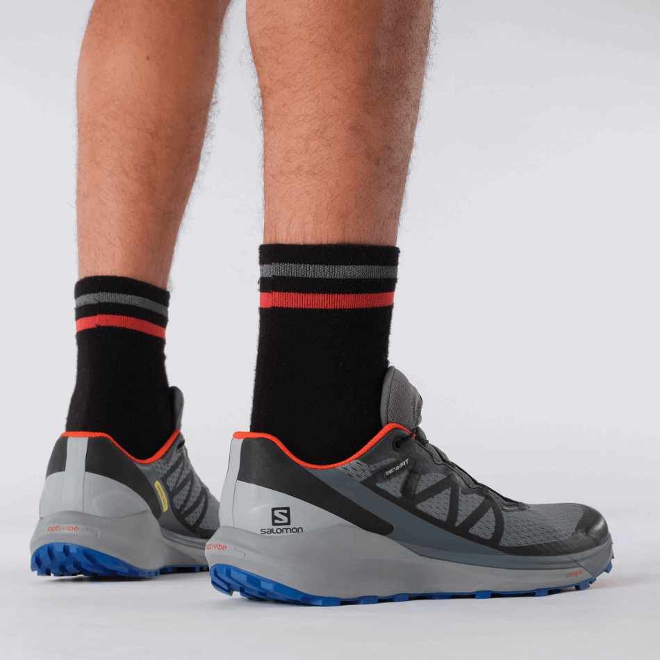Men's Trail Running Shoes Sense Ride 4 Gore-Tex Invisible Fit Quarry-Tomato - Image 8