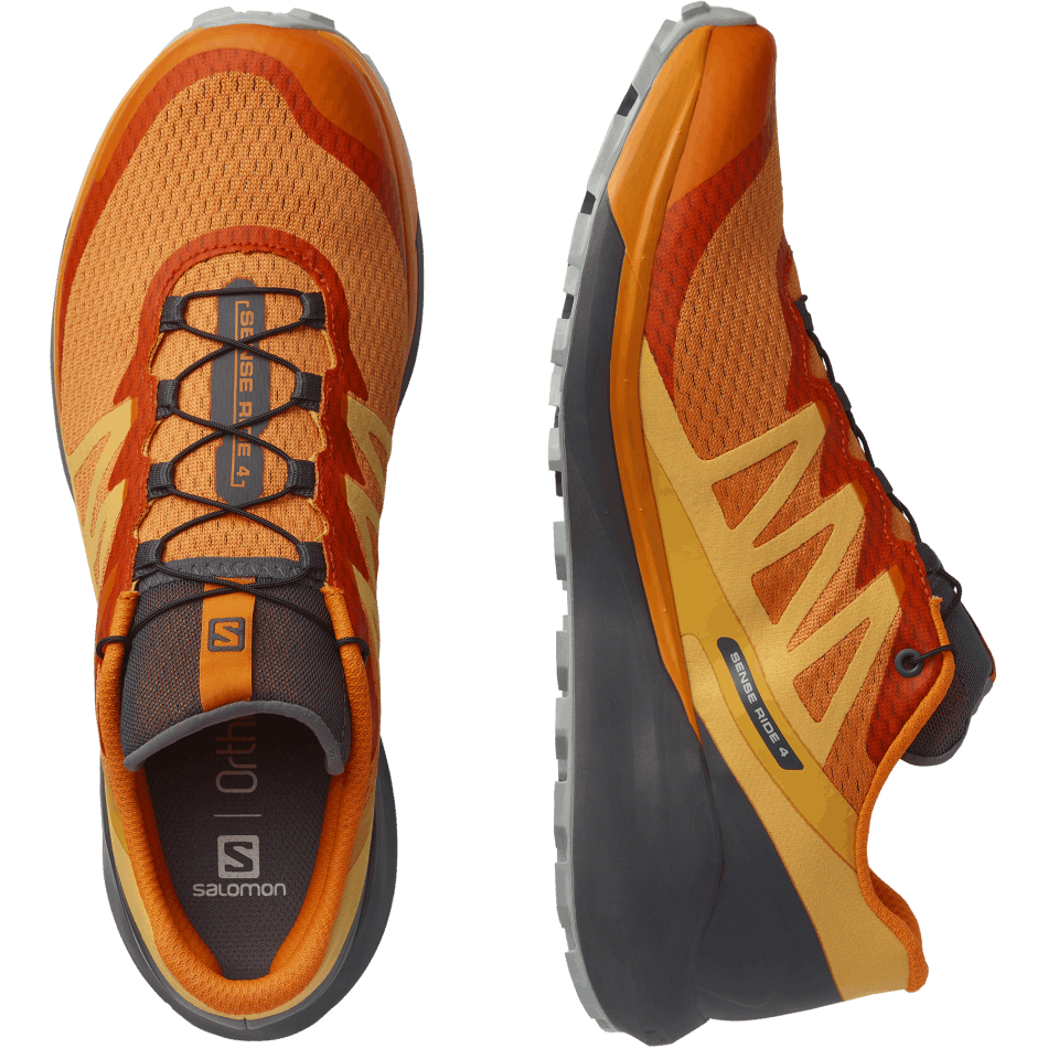 Men's Trail Running Shoes Sense Ride 4 Vibrant Orange-Ebony-Quarry - Image 6