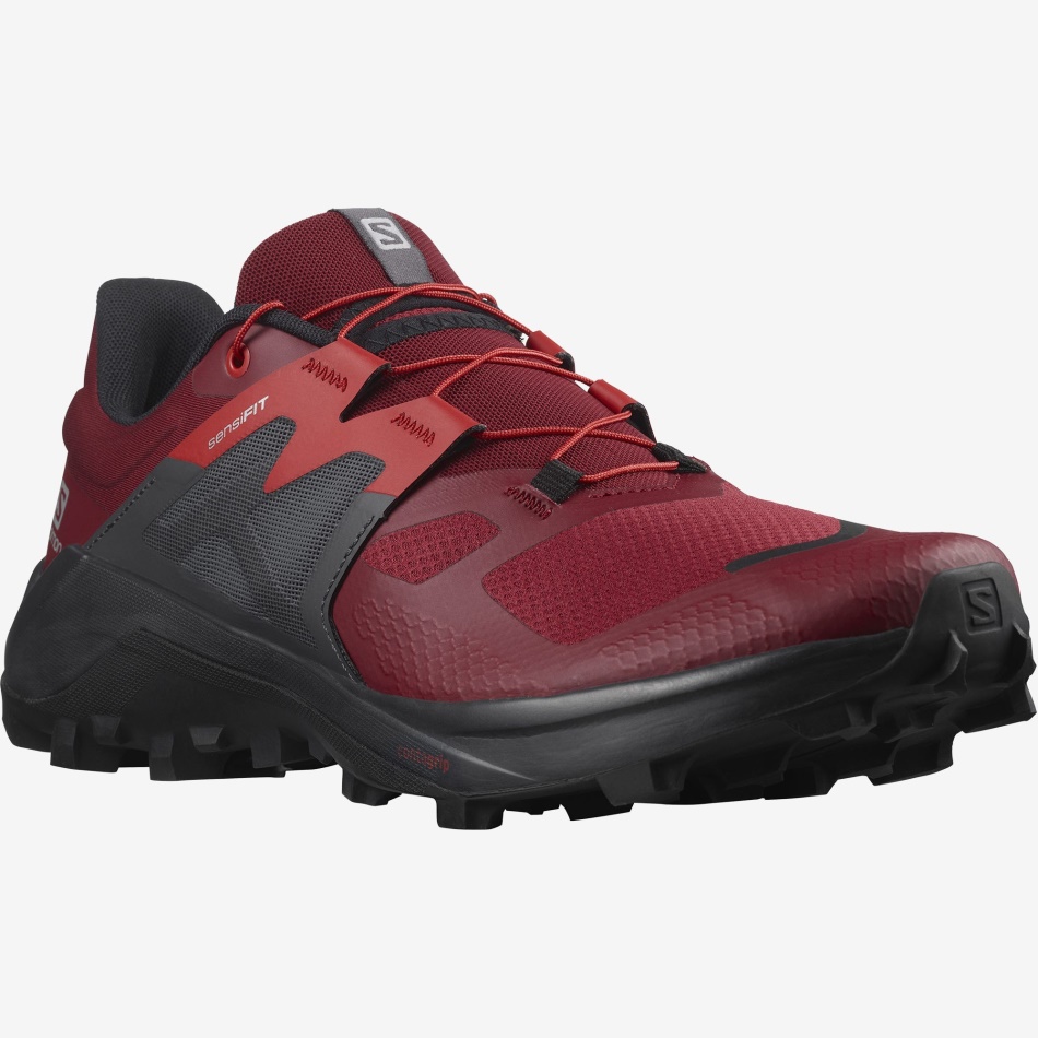 Men's Trail Running Shoes Wildcross 2 Biking Red-Ebony-Goji Berry - Image 2
