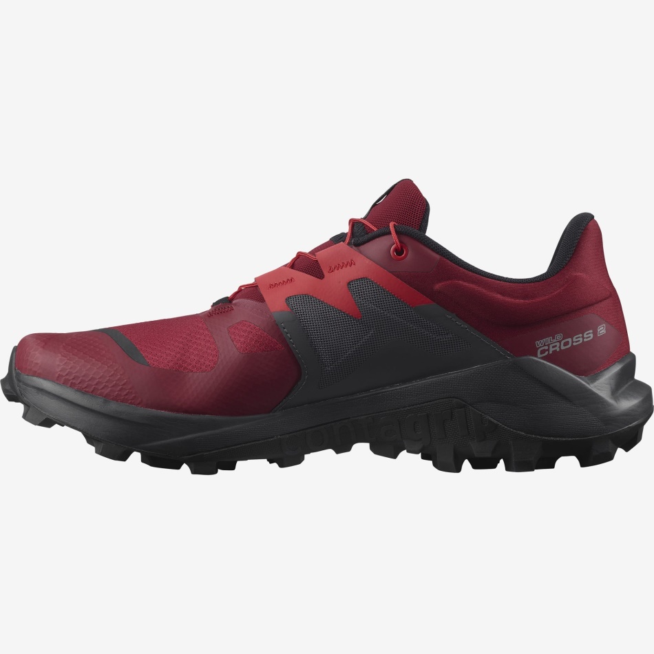 Men's Trail Running Shoes Wildcross 2 Biking Red-Ebony-Goji Berry - Image 5