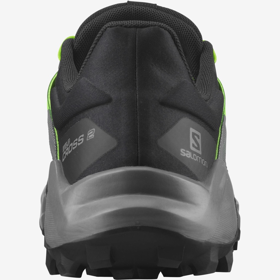Men's Trail Running Shoes Wildcross 2 Black-Quiet Shade-Green Gecko - Image 3