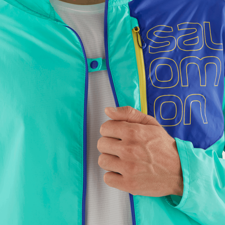 Men's Wind Jacket Hoodie Bonatti Cross Wind Pool Blue-Blue-Empire Yellow - Image 6