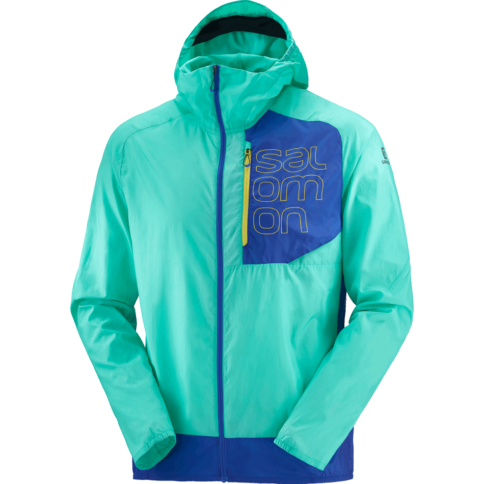Men's Wind Jacket Hoodie Bonatti Cross Wind Pool Blue-Blue-Empire Yellow - Image 8