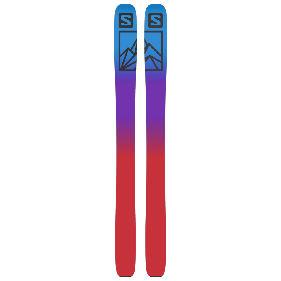 Unisex All-Mountain Skis Qst Blank Illusion Blue-Red-Process Blue - Image 3