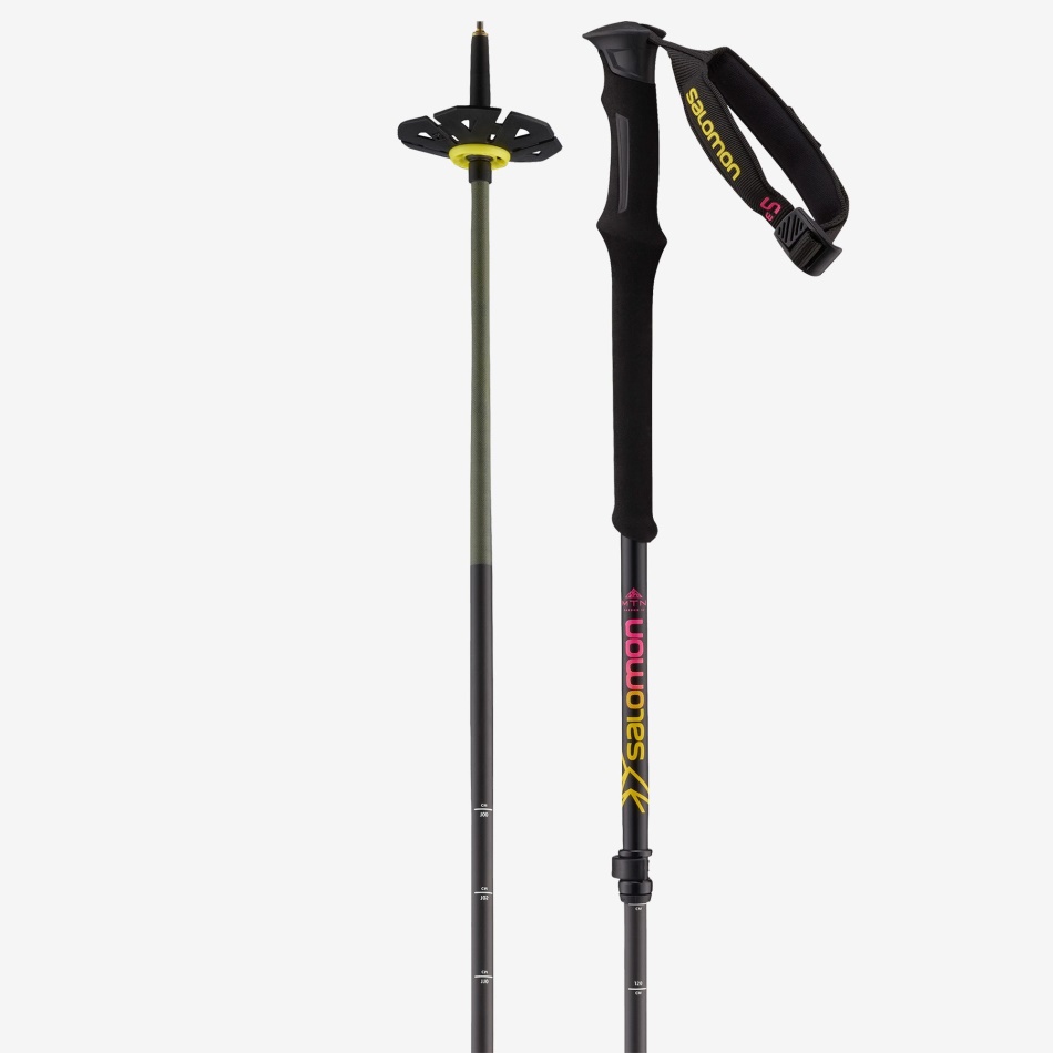 unisex_alpine_poles_mtn_carbon_s3_black_yellow.jpg Unisex Alpine Poles Mtn Carbon S3 Black-Yellow - Image 1