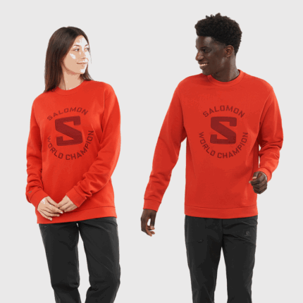Unisex Crewneck Pullover Outlife Logo Summer Aura Orange