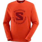 Unisex Crewneck Pullover Outlife Logo Summer Aura Orange - Image 9