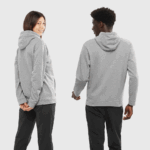 Unisex Hooded Pullover Outlife Logo Summer Heather Mid Grey-Heather - Image 2