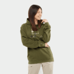 Unisex Hooded Pullover Outlife Logo Summer Olive Night - Image 8
