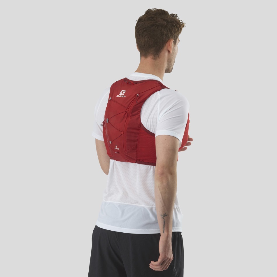 Unisex Running Vest With Flasks Included Active Skin 4 Goji Berry-Red Chili - Image 3