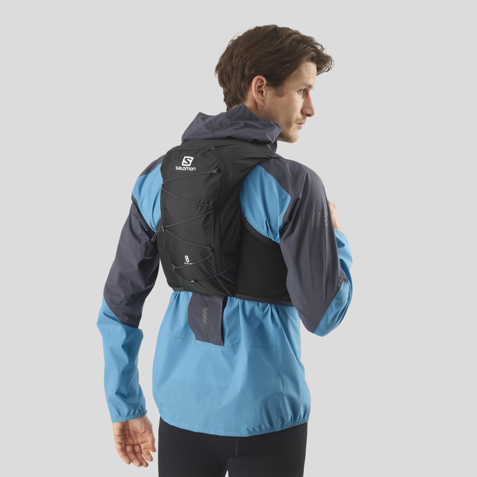 Unisex Running Vest With Flasks Included Active Skin 8 Black-Ebony - Image 3