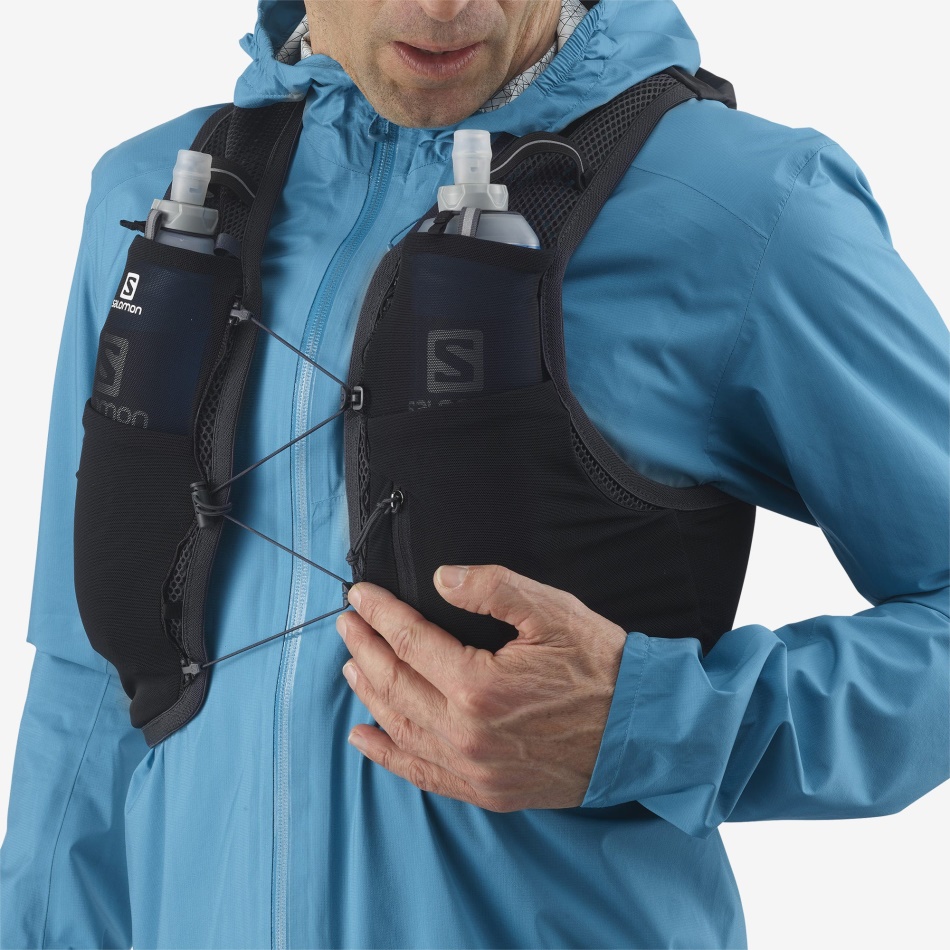 Unisex Running Vest With Flasks Included Active Skin 8 Black-Ebony - Image 7