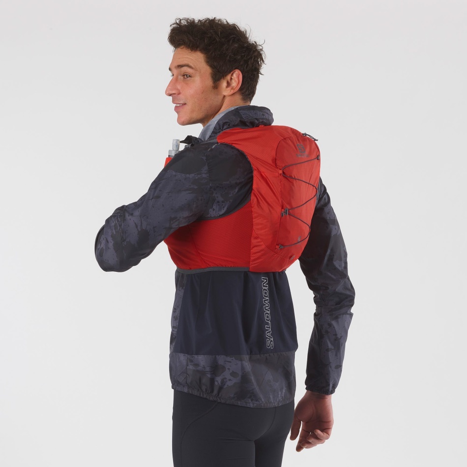 Unisex Running Vest With Flasks Included Active Skin 8 Fiery Red-Ebony - Image 3