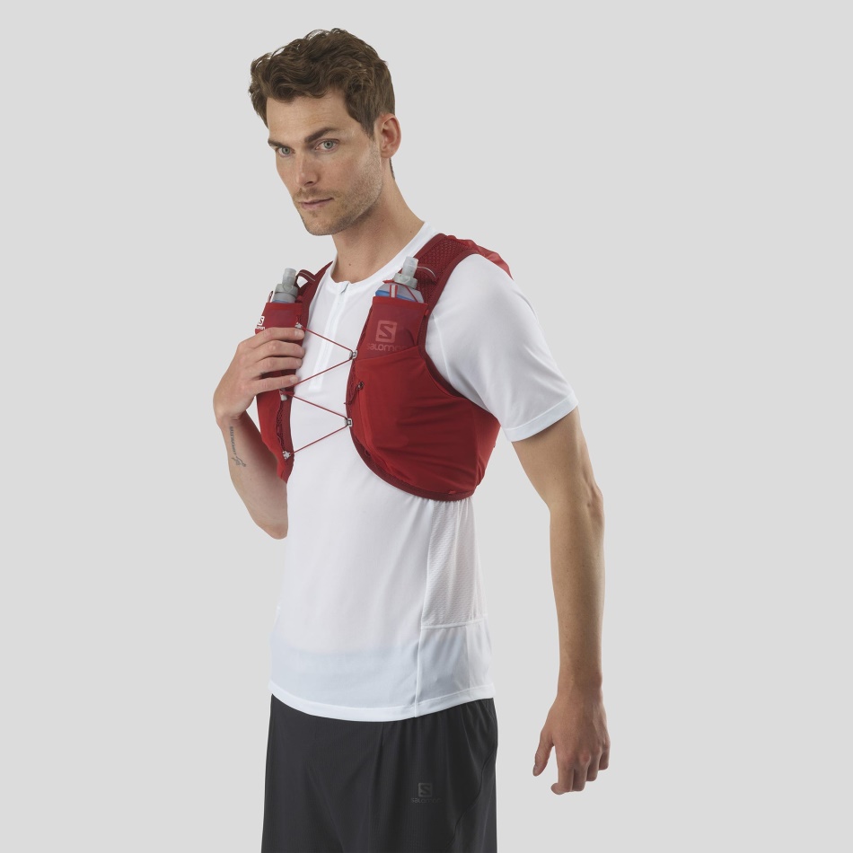 Unisex Running Vest With Flasks Included Active Skin 8 Goji Berry-Red Chili - Image 2