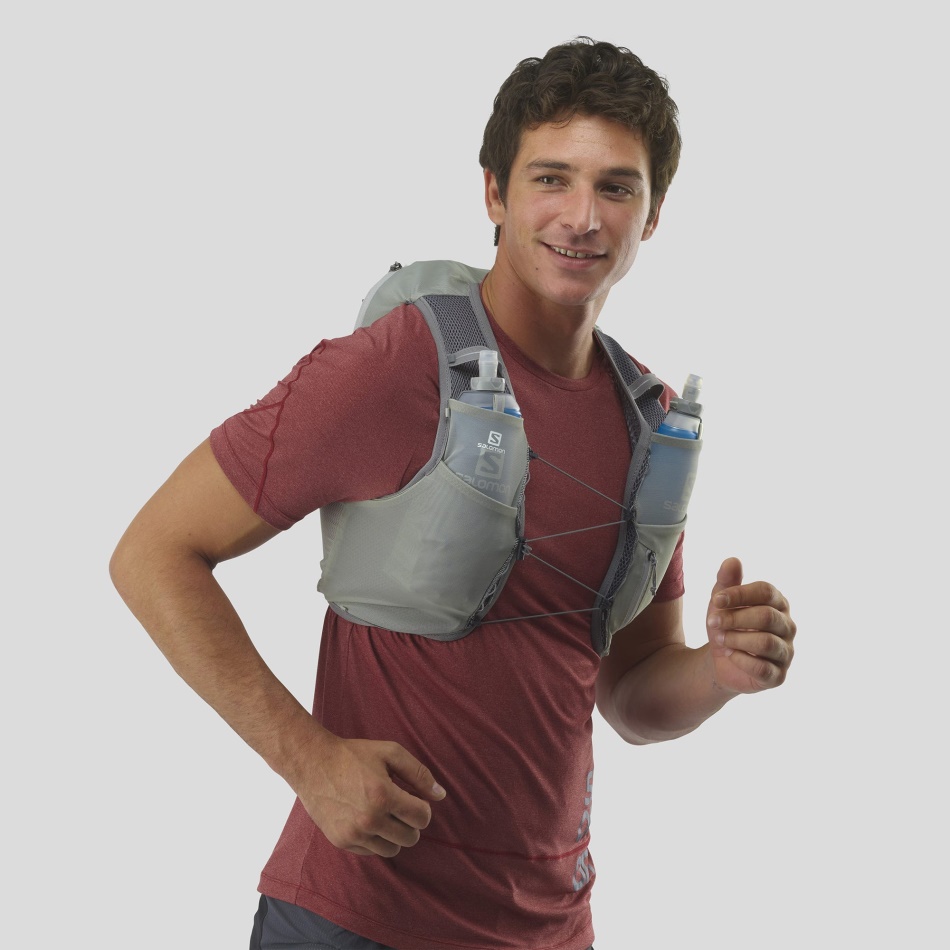 Unisex Running Vest With Flasks Included Active Skin 8 Wrought Iron-Sedona Sage - Image 2