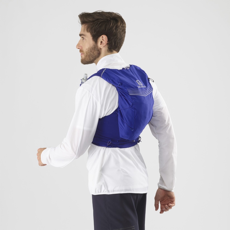 Unisex Running Vest With Flasks Included Adv Skin 12 Clematis Blue-Ebony - Image 2