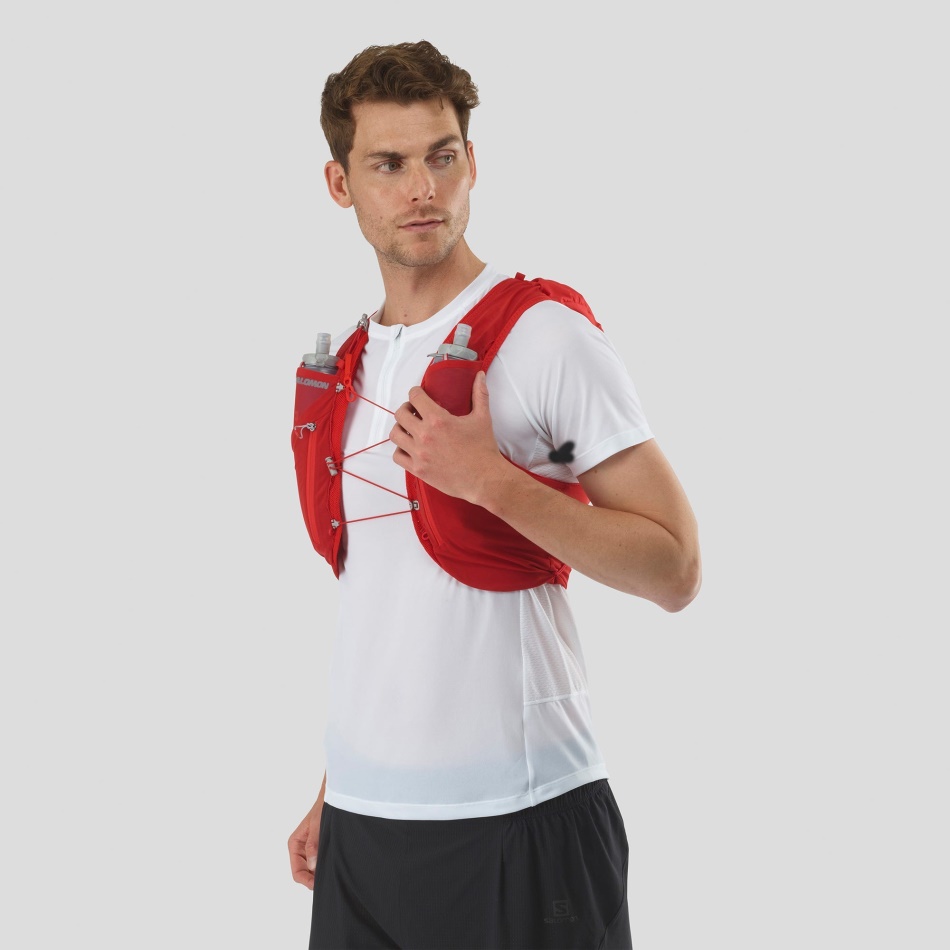 Unisex Running Vest With Flasks Included Adv Skin 12 Goji Berry-Ebony - Image 2