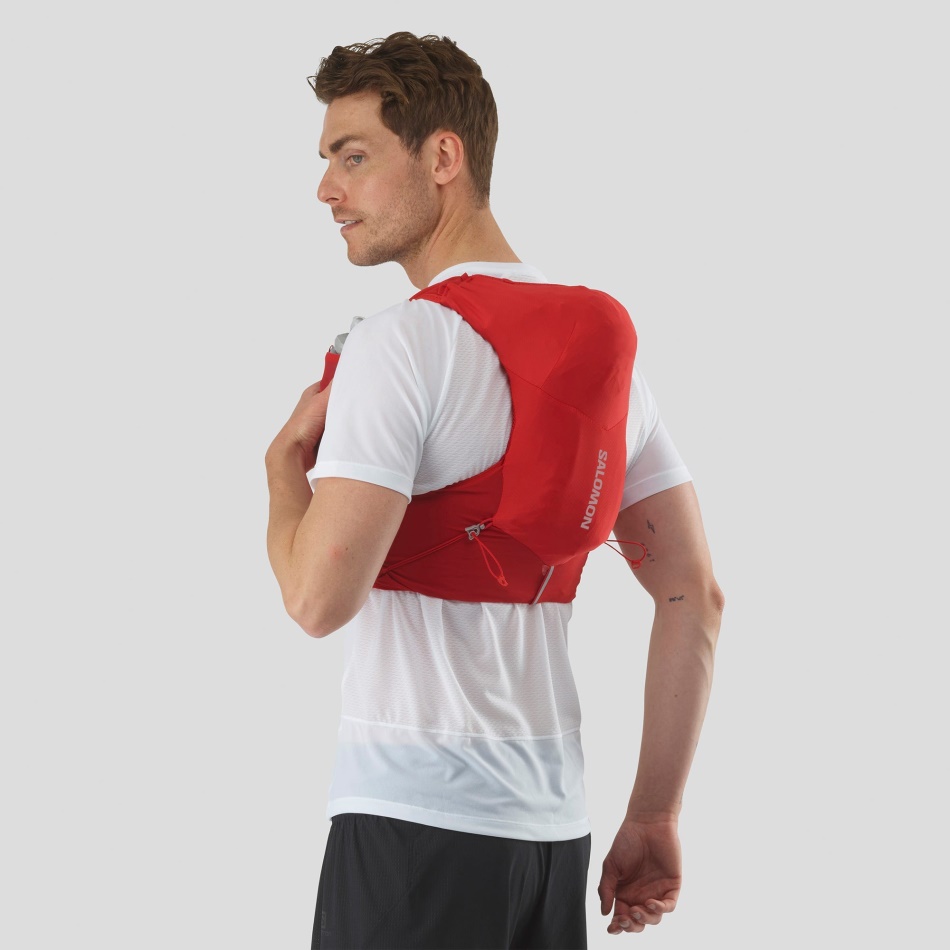 Unisex Running Vest With Flasks Included Adv Skin 5 Goji Berry-Ebony - Image 3