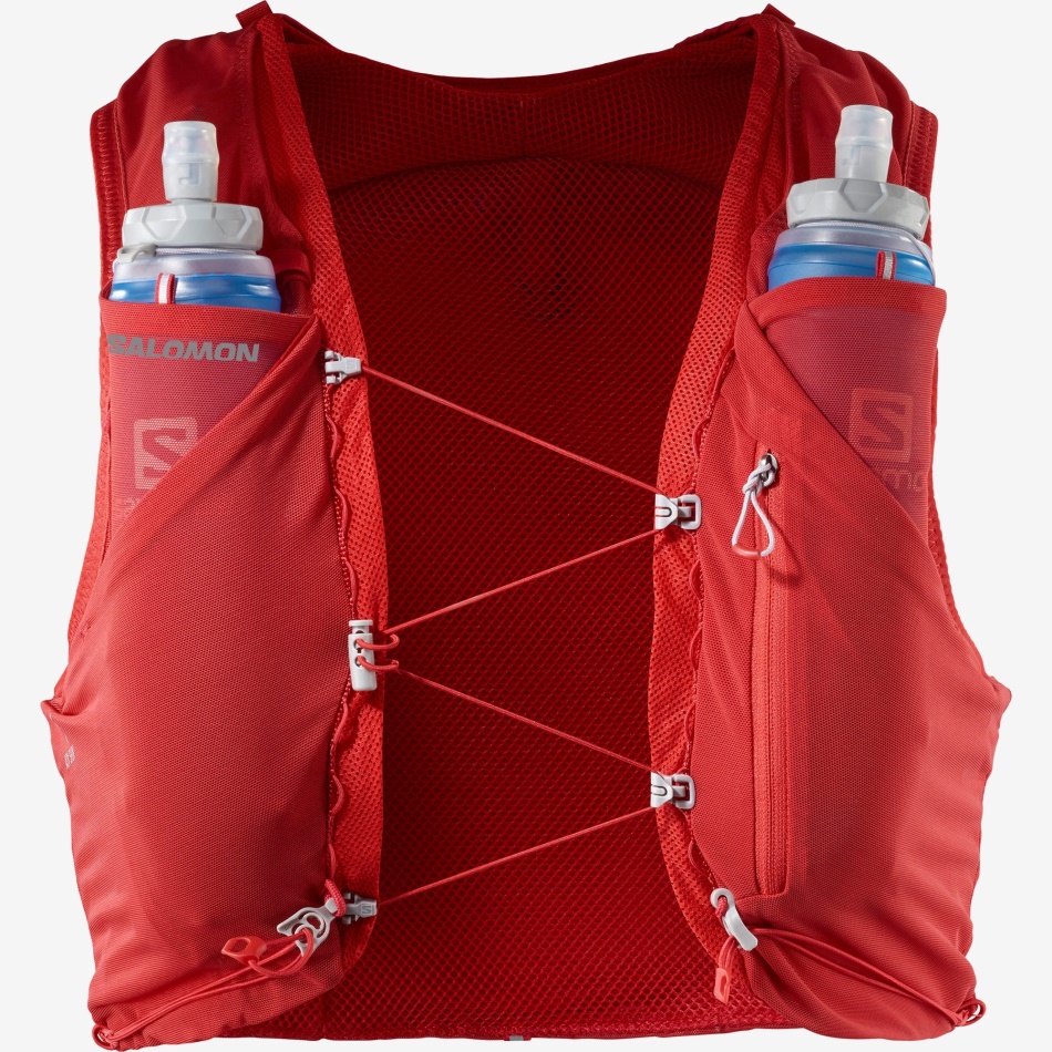 Unisex Running Vest With Flasks Included Adv Skin 5 Goji Berry-Ebony - Image 4