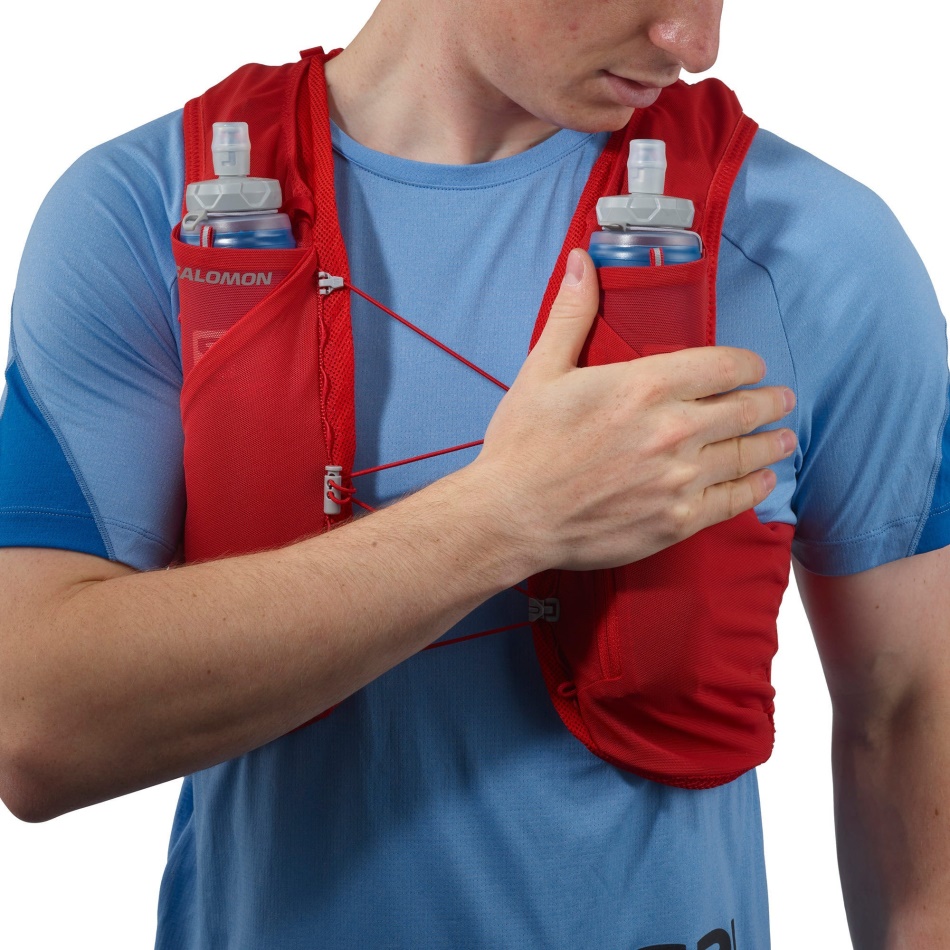 Unisex Running Vest With Flasks Included Adv Skin 5 Goji Berry-Ebony - Image 5