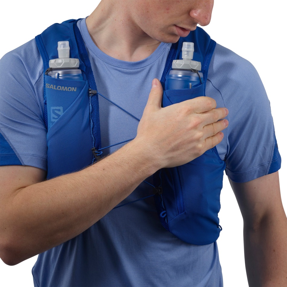 Unisex Running Vest With Flasks Included Adv Skin 5 Nautical Blue-Ebony-White - Image 5