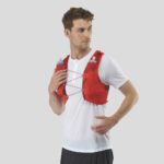 Unisex Running Vest With Flasks Included Sense Pro 10 Fiery Red-Ebony-Cabernet - Image 2