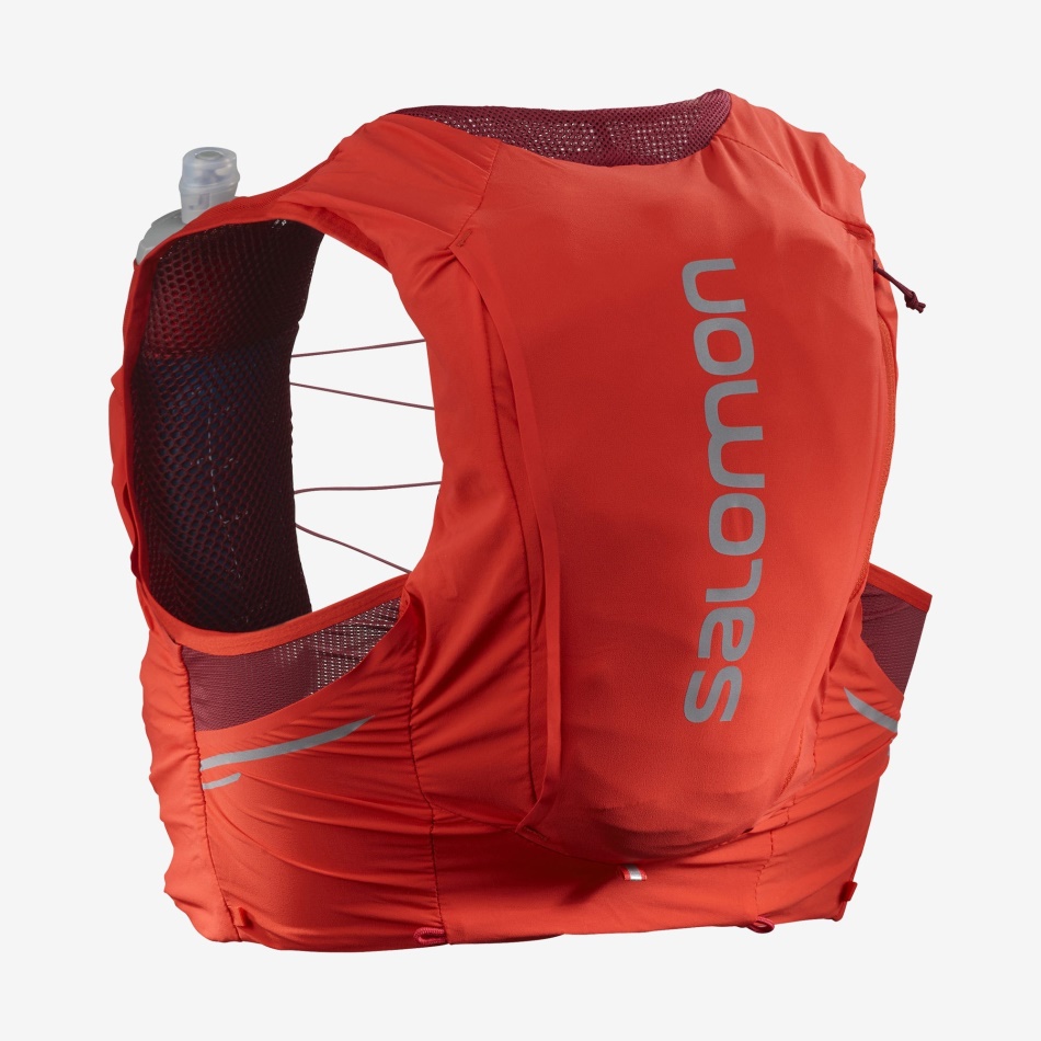 Unisex Running Vest With Flasks Included Sense Pro 10 Fiery Red-Ebony-Cabernet - Image 1