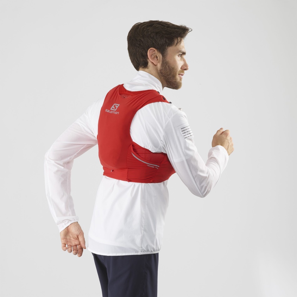 Unisex Running Vest With Flasks Included Sense Pro 5 Goji Berry-Black - Image 2