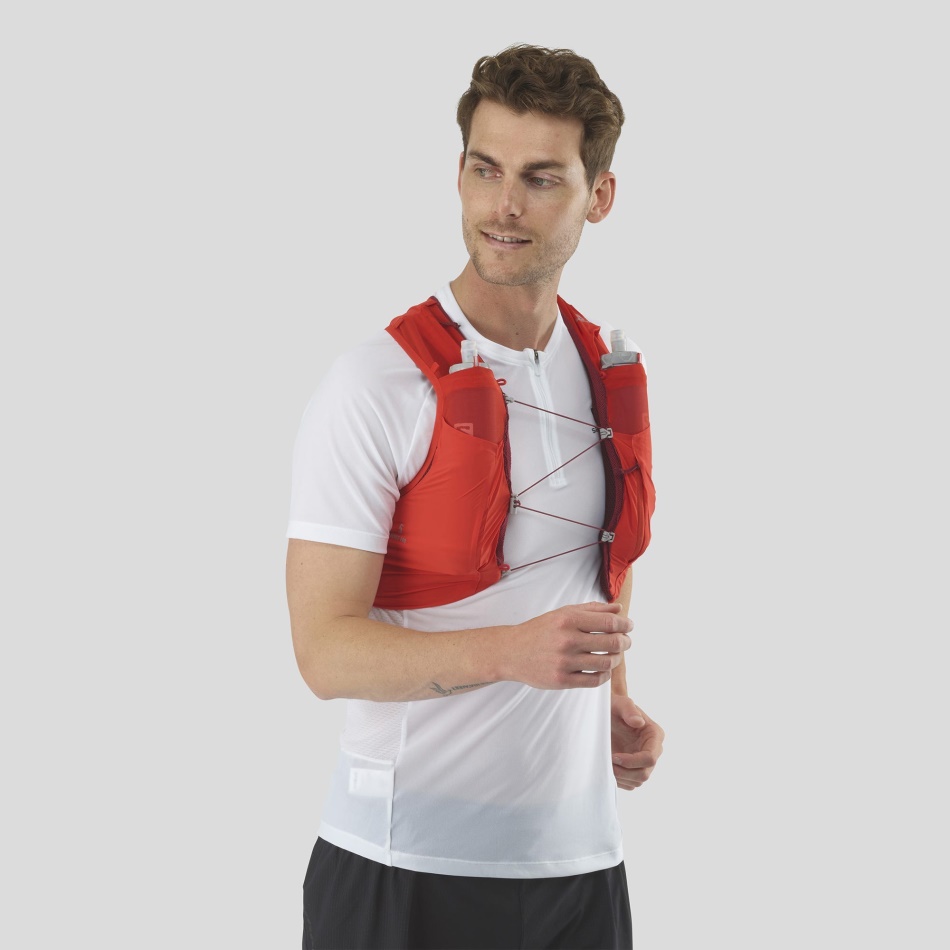Unisex Running Vest With Flasks Included Sense Pro 5 Red-Ebony-Cabernet - Image 2