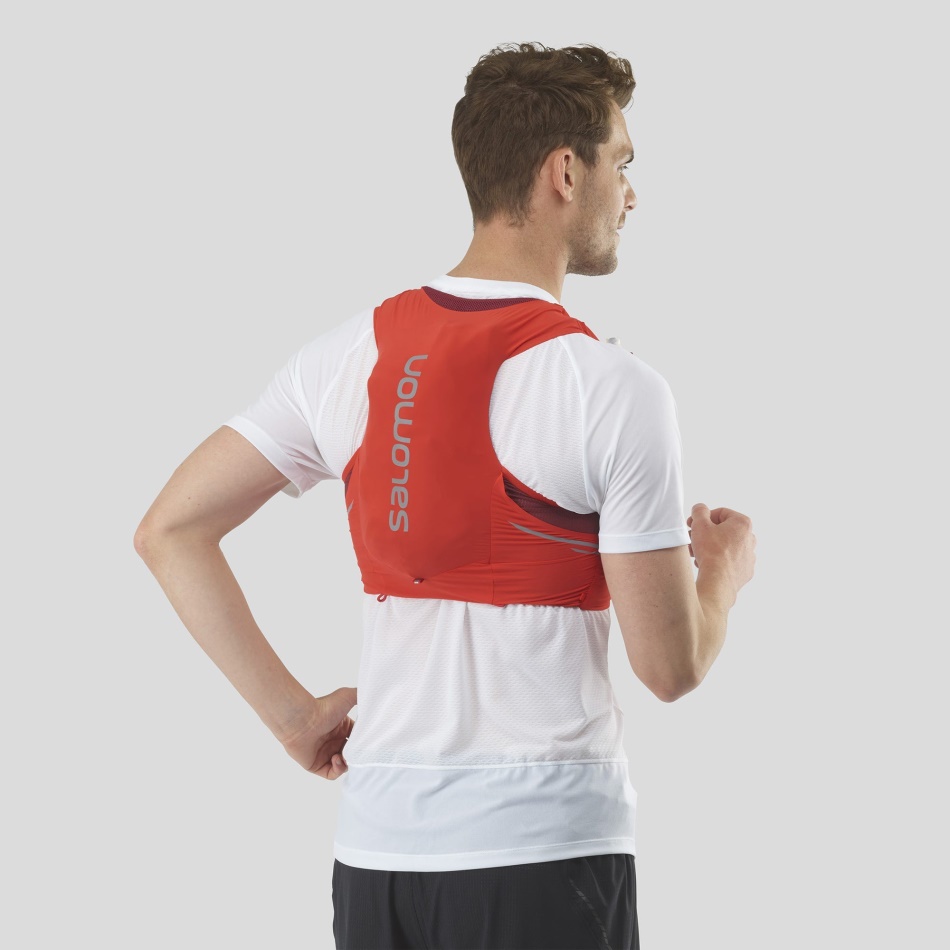 Unisex Running Vest With Flasks Included Sense Pro 5 Red-Ebony-Cabernet - Image 3