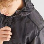 Unisex Shell Jacket Outlife Long Packable Ao-Black - Image 9