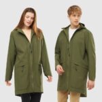 Unisex Shell Jacket Outlife Long Packable Olive Night - Image 2